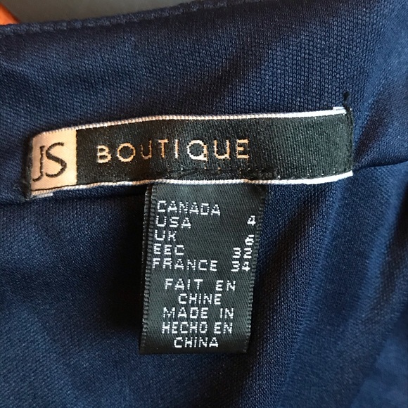 JS Boutique Navy Sequin Halter Gown, NWT, 4 - Picture 9 of 16